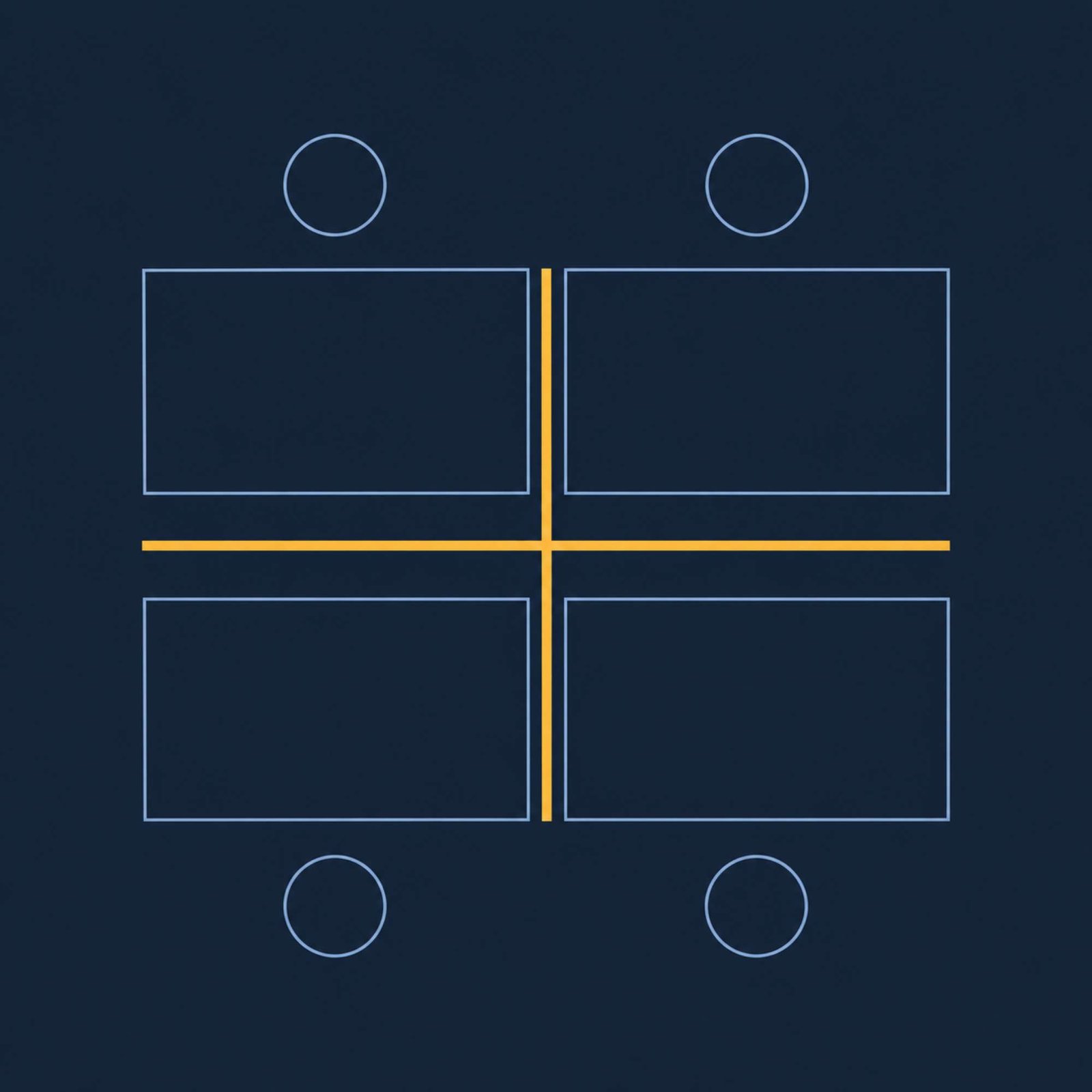 4-Seat Cluster Plan Workstation Layout